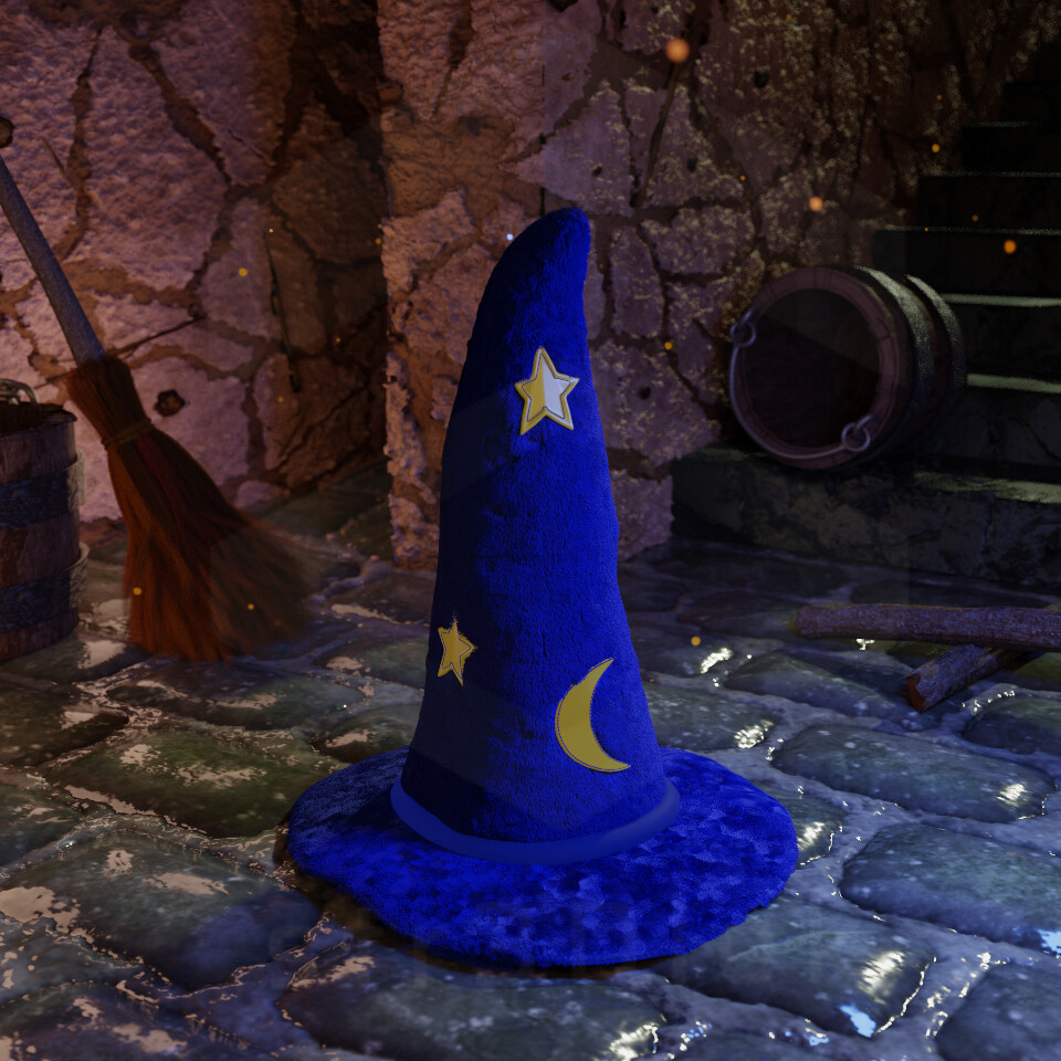 Render de sombrero de Fantasía mago