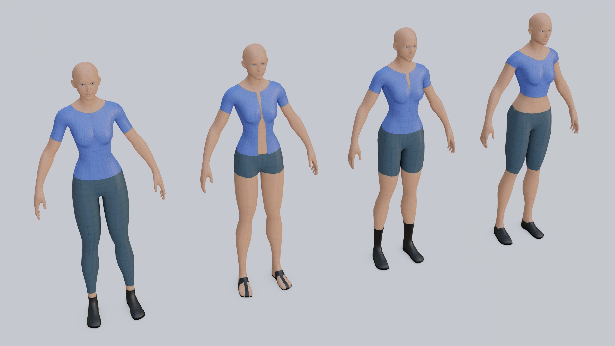 Render de cuerpo femenino